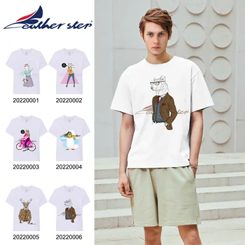 Стъпка химикалка, тениска по поръчка, Модни Готически Дамски Тениска с кръгло деколте, Бели Блузи, Ежедневни Дамски Дрехи, Мъжки тениски с Къс Ръкав